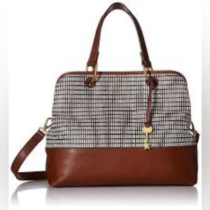 Fossil Vegan Leather Satchel Crossbody Bag